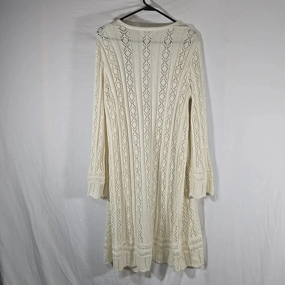 No Boundaries Crochet Bohemian Cream Long Cardigan Size XXXL - Picture 7 of 7